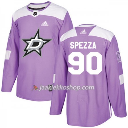Miehille NHL Dallas Stars Pelipaita Jason Spezza 90 Adidas 2017-2018 Violetti Fights Cancer Practice Authentic